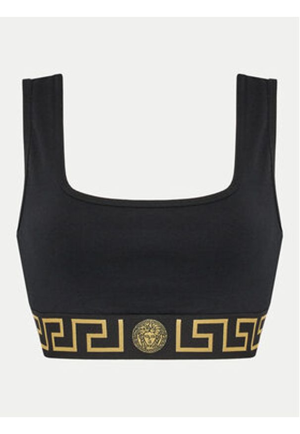 VERSACE - Versace Biustonosz top 1013323 1A10011 Czarny. Kolor: czarny. Materiał: bawełna