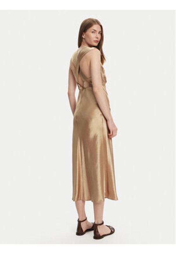 Max Mara Leisure Sukienka koktajlowa Glizia 2516221048 Brązowy Regular Fit. Kolor: brązowy. Materiał: acetat. Styl: wizytowy