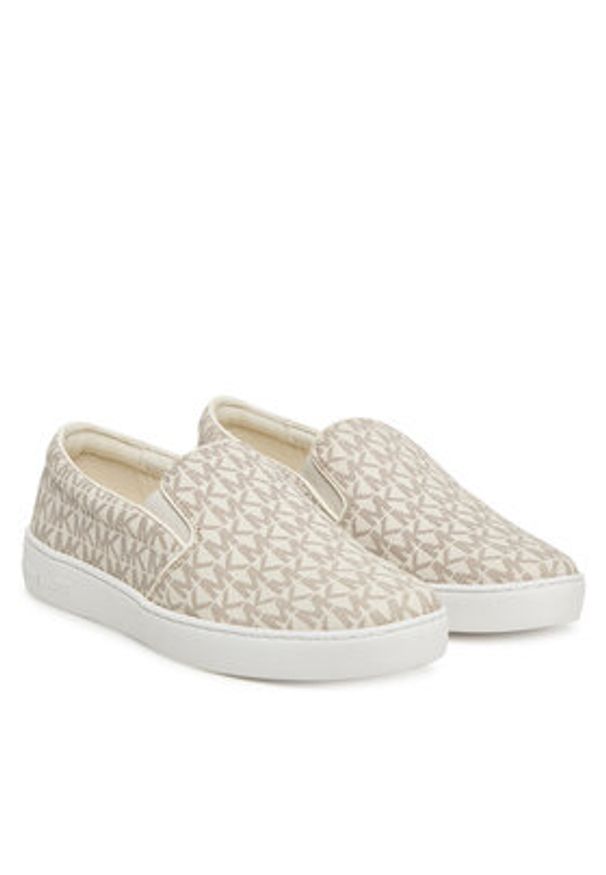 MICHAEL Michael Kors Tenisówki Keaton Slip On 43F7KTFP1B Beżowy. Zapięcie: bez zapięcia. Kolor: beżowy. Materiał: skóra