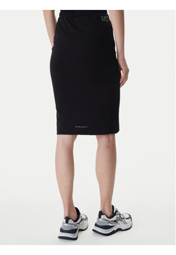 EA7 Emporio Armani Spódnica midi 7W001156 AF12501 Czarny Slim Fit. Kolor: czarny. Materiał: syntetyk