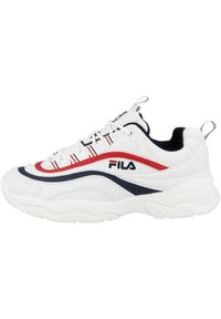 Buty uniwersalne damskie Fila Ray Low Wmn. Zapięcie: sznurówki. Kolor: czerwony, wielokolorowy, czarny. Materiał: materiał, syntetyk. Szerokość cholewki: normalna