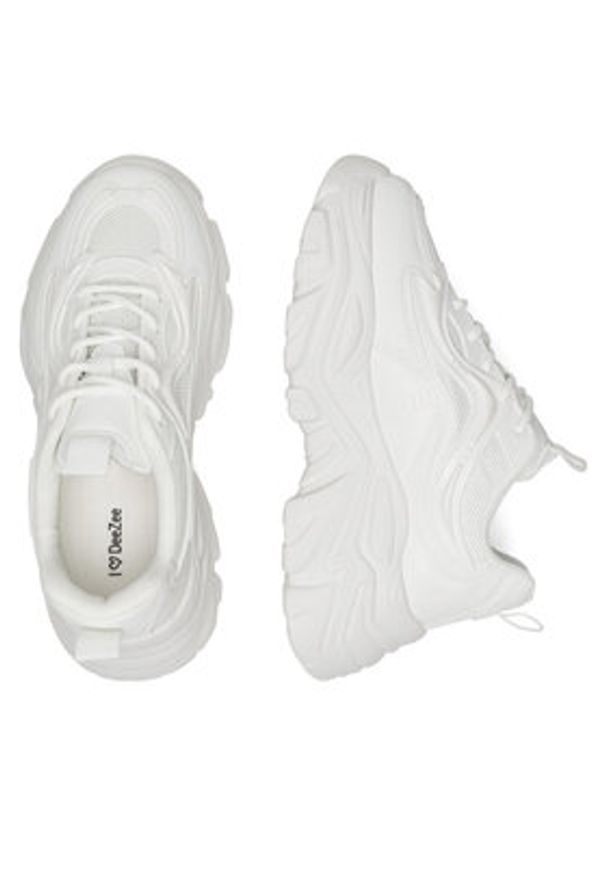 DeeZee Sneakersy WSS21557-02 Biały. Kolor: biały. Materiał: syntetyk, materiał