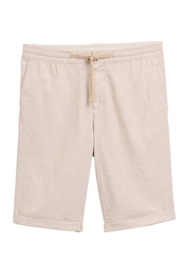 Tom Tailor Szorty materiałowe 1044715 Beżowy Regular Fit. Kolor: beżowy. Materiał: bawełna