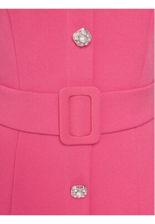 Nissa Sukienka koktajlowa RC14788 Różowy Slim Fit. Kolor: różowy. Materiał: syntetyk. Styl: wizytowy