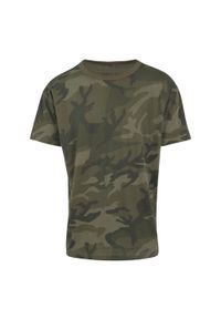 BUILD YOUR BRAND - Koszulka W Kamuflażu Unisex Dla Dorosłych. Kolor: zielony