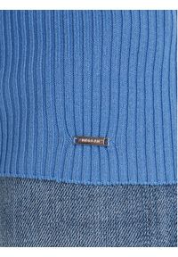 Morgan Golf 132-MENTOS.M Niebieski Slim Fit. Typ kołnierza: golf. Kolor: niebieski. Materiał: wiskoza #5