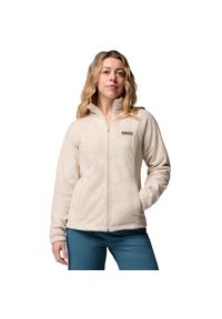 columbia - Polar turystyczny damski Benton Springs Printed Full Zip. Kolor: beżowy. Materiał: poliester