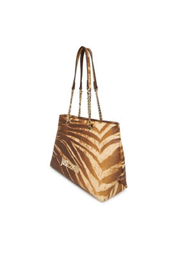 Just Cavalli Torebka 80RA4BB9 ZSA85 Brązowy. Kolor: brązowy. Materiał: skórzane