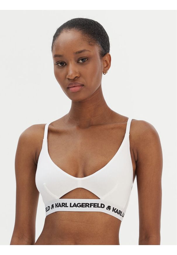 Karl Lagerfeld - KARL LAGERFELD Biustonosz braletka A1W47006 Biały. Kolor: biały. Materiał: lyocell
