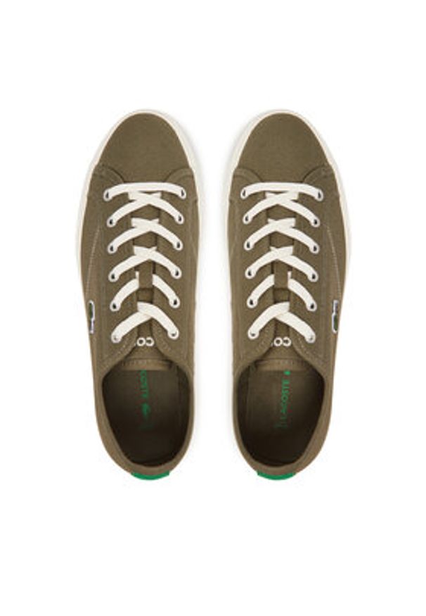 Lacoste Tenisówki 7-49CMA0033 Khaki. Kolor: brązowy. Materiał: materiał