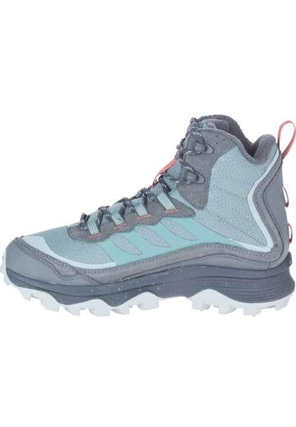 Buty do chodzenia damskie Merrell Moab Speed Thermo Mid Wp. Kolor: szary. Materiał: materiał, syntetyk. Szerokość cholewki: normalna. Sport: turystyka piesza