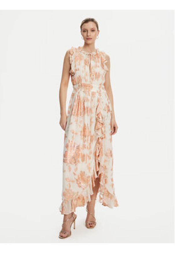 French Connection Sukienka koktajlowa 71YOS Écru Regular Fit. Kolor: kremowy. Materiał: wiskoza. Styl: wizytowy