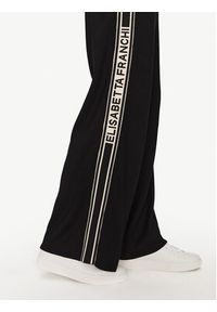 Elisabetta Franchi Spodnie dresowe KP-65S-51E2 Czarny Regular Fit. Kolor: czarny. Materiał: wiskoza