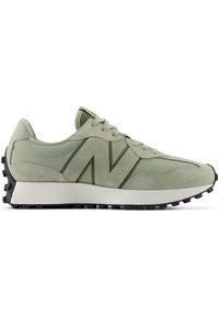 Buty unisex New Balance U327SWC – zielone. Okazja: na co dzień. Kolor: zielony. Materiał: skóra, guma, materiał. Szerokość cholewki: normalna