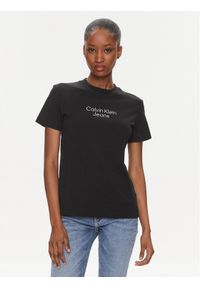 Calvin Klein Jeans T-Shirt Institutional J20J223222 Czarny Regular Fit. Kolor: czarny. Materiał: bawełna #1