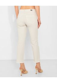 SEDUCTIVE - Beżowe spodnie jeansowe. Kolor: beżowy. Styl: klasyczny, elegancki, sportowy