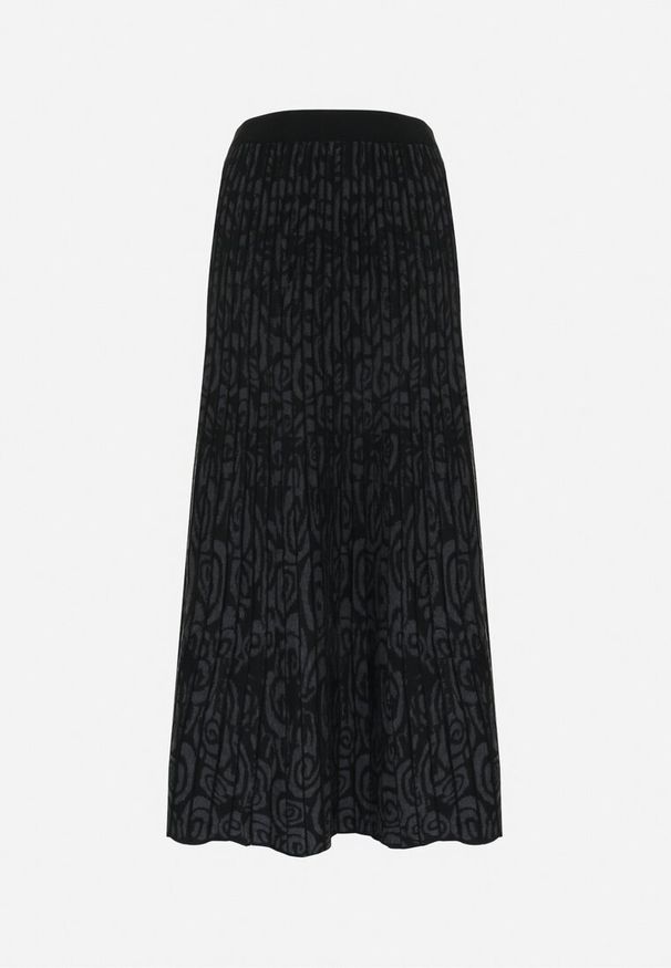 Born2be - Czarna Rozkloszowana Spódnica Maxi z Wiskozy Sorvin. Kolor: czarny. Materiał: wiskoza