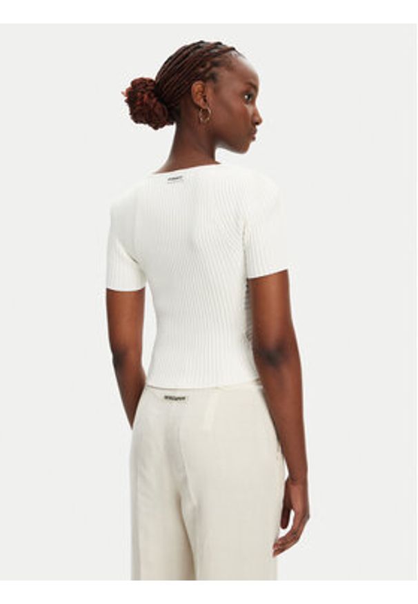 Pinko - PINKO Sweter Falterona Maglia 104625 A2E6 Biały Regular Fit. Kolor: biały. Materiał: wiskoza