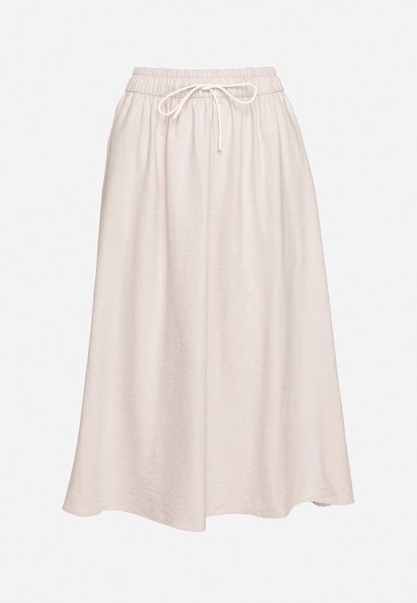 Born2be - Różowa Rozkloszowana Spódnica z Gumką w Pasie i Ściągaczem Xegelia. Okazja: na co dzień. Kolor: różowy. Styl: elegancki, casual