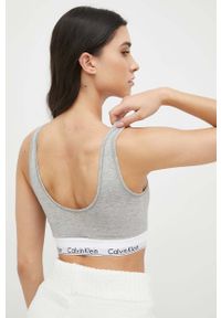 Calvin Klein Underwear top damski kolor szary. Kolor: szary. Materiał: dzianina. Długość rękawa: na ramiączkach. Wzór: melanż #4