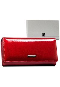4U CAVALDI - Portfel lakierowany 4U Cavaldi [DH] H27-1-SH9 czerwony. Kolor: czerwony. Materiał: lakier