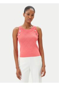 Artigli Sweter ACMA001879 219 Koralowy Regular Fit. Kolor: pomarańczowy. Materiał: wiskoza