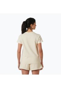 Koszulka damska Helly Hansen Core Graphic 2.0. Kolor: beżowy. Sport: turystyka piesza #1