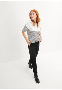 bonprix - Bluza z kapturem. Typ kołnierza: kaptur. Kolor: biały. Długość rękawa: krótki rękaw. Długość: krótkie #3