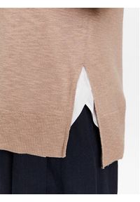 GANT - Gant Sweter 4805190 Beżowy Regular Fit. Kolor: beżowy. Materiał: bawełna #5