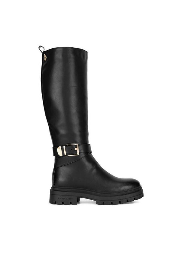 U.S. Polo Assn. Kozaki ALICJA001W/DY1 Czarny. Kolor: czarny. Materiał: materiał