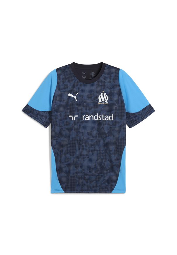 Puma - Męska koszulka treningowa Olympique Marsylia PUMA. Kolor: niebieski. Sport: piłka nożna