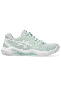 Damskie buty do tenisa Asics Gel-Dedicate 8 Clay. Kolor: szary, biały, wielokolorowy. Sport: tenis #1