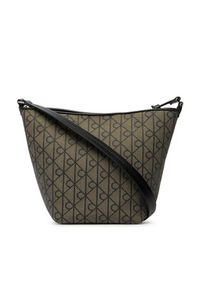 Calvin Klein Torebka Emblem Aop Jacquard Tote W/Pouch LV04F3535G Khaki. Kolor: brązowy #7