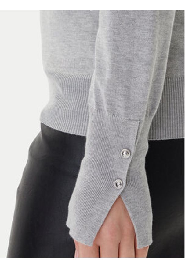 Guess Golf Paule W2BR53 Z2V62 Szary Slim Fit. Typ kołnierza: golf. Kolor: szary. Materiał: wiskoza