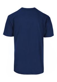 Hovard - T-Shirt Bawełniany Ciemny Niebieski Męski Bez Nadruku, Koszulka, Krótki Rękaw, Basic, U-neck. Okazja: na co dzień. Kolor: niebieski. Materiał: bawełna. Długość rękawa: krótki rękaw. Długość: krótkie. Sezon: wiosna, lato. Styl: casual #2