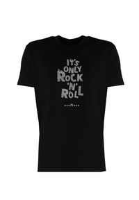 John Richmond T-Shirt | HMP25030TS | Mężczyzna | Czarny. Okazja: na co dzień. Kolor: czarny. Materiał: bawełna. Wzór: nadruk. Styl: klasyczny, elegancki, casual