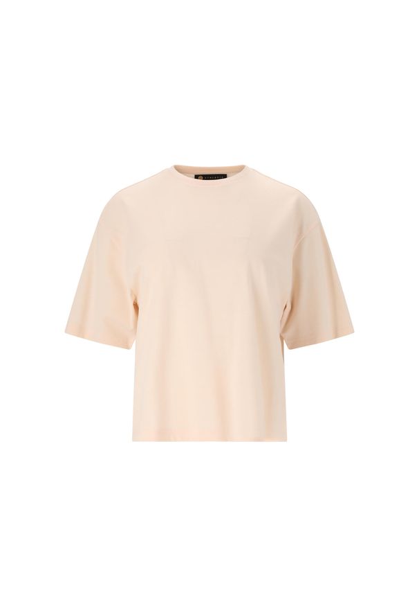 Koszulka do jogi Athlecia London Oversized. Kolor: różowy. Materiał: poliester, bawełna. Sport: joga i pilates
