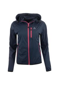 WOMEN\'S BEST - Damska kurtka softshell Valeria – Navy, wiatro- i wodoodporna. Kolor: niebieski, wielokolorowy, różowy. Materiał: softshell. Sport: outdoor, turystyka piesza #1