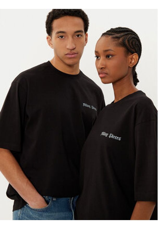 Filling Pieces T-Shirt Unisex Chrome Flower 7449982 Czarny Regular Fit. Kolor: czarny. Materiał: bawełna