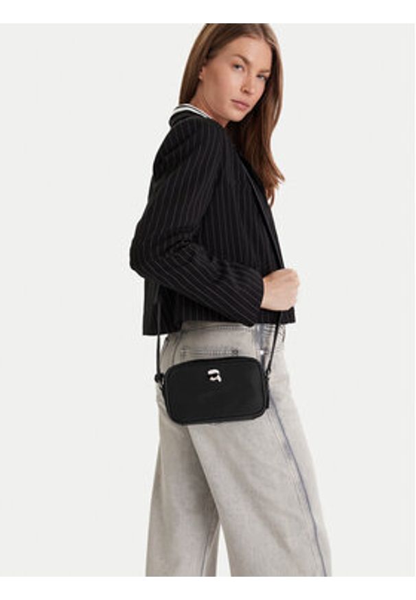 Karl Lagerfeld - KARL LAGERFELD Torebka A4W30308 Czarny. Kolor: czarny. Materiał: skórzane