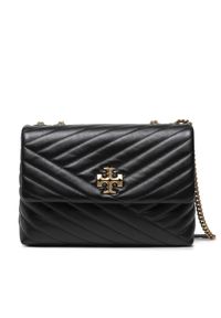 Tory Burch Torebka Kira Chevron Convertible Shoulder Bag 90446 Czarny. Kolor: czarny. Materiał: skórzane