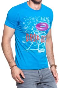 Jack & Jones - JACK & JONES T SHIRT LEARN TEE 1208823. Kolor: niebieski. Wzór: nadruk #6