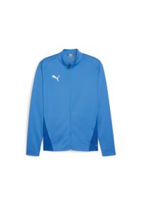 Kurtka z dresu Puma TeamGoal. Kolor: niebieski. Materiał: dresówka. Sport: piłka nożna