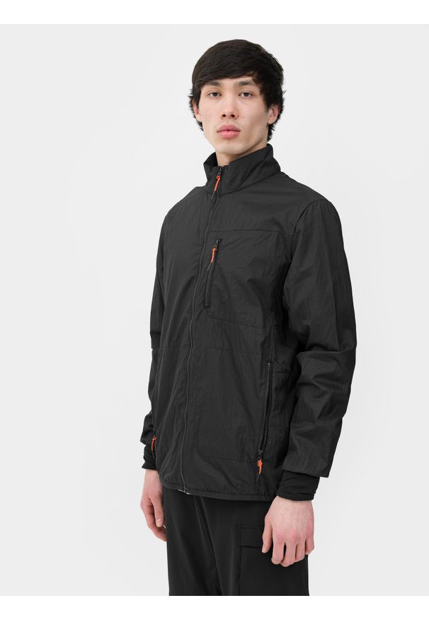 4f - 4F Kurtka trekkingowa PrimaLoft® Active męska S. Typ kołnierza: bez kaptura. Kolor: czarny. Materiał: tkanina, dzianina. Technologia: Primaloft