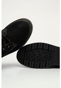 Marco Tozzi - Workery skórzane. Nosek buta: okrągły. Zapięcie: sznurówki. Kolor: czarny. Materiał: skóra #4
