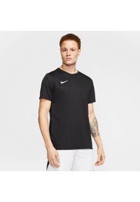 Koszulka sportowa męska z krótkim rękawem Nike Park VII. Kolor: czarny. Długość rękawa: krótki rękaw. Technologia: Dri-Fit (Nike). Długość: krótkie. Sport: piłka nożna