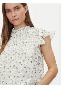 Vero Moda Bluzka Trine 10301205 Biały Standard Fit. Kolor: biały. Materiał: bawełna #5