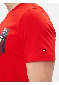 TOMMY HILFIGER - Tommy Hilfiger T-Shirt H Emblem Tee MW0MW33687 Czerwony Slim Fit. Kolor: czerwony. Materiał: bawełna #5