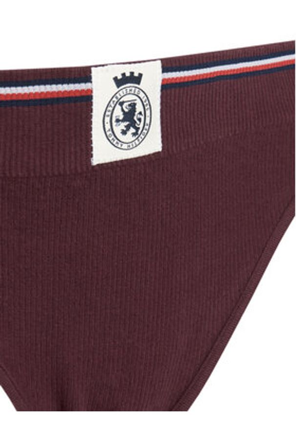 TOMMY HILFIGER - Tommy Hilfiger Stringi UW0UW06063 Bordowy. Kolor: czerwony. Materiał: bawełna