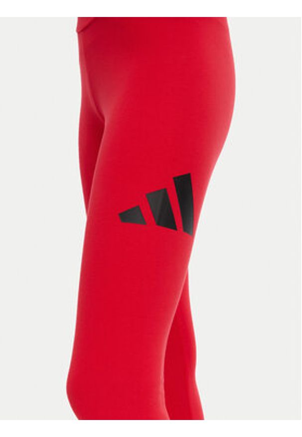 Adidas - adidas Legginsy Essentials Big Logo JH1187 Czerwony Slim Fit. Kolor: czerwony. Materiał: bawełna